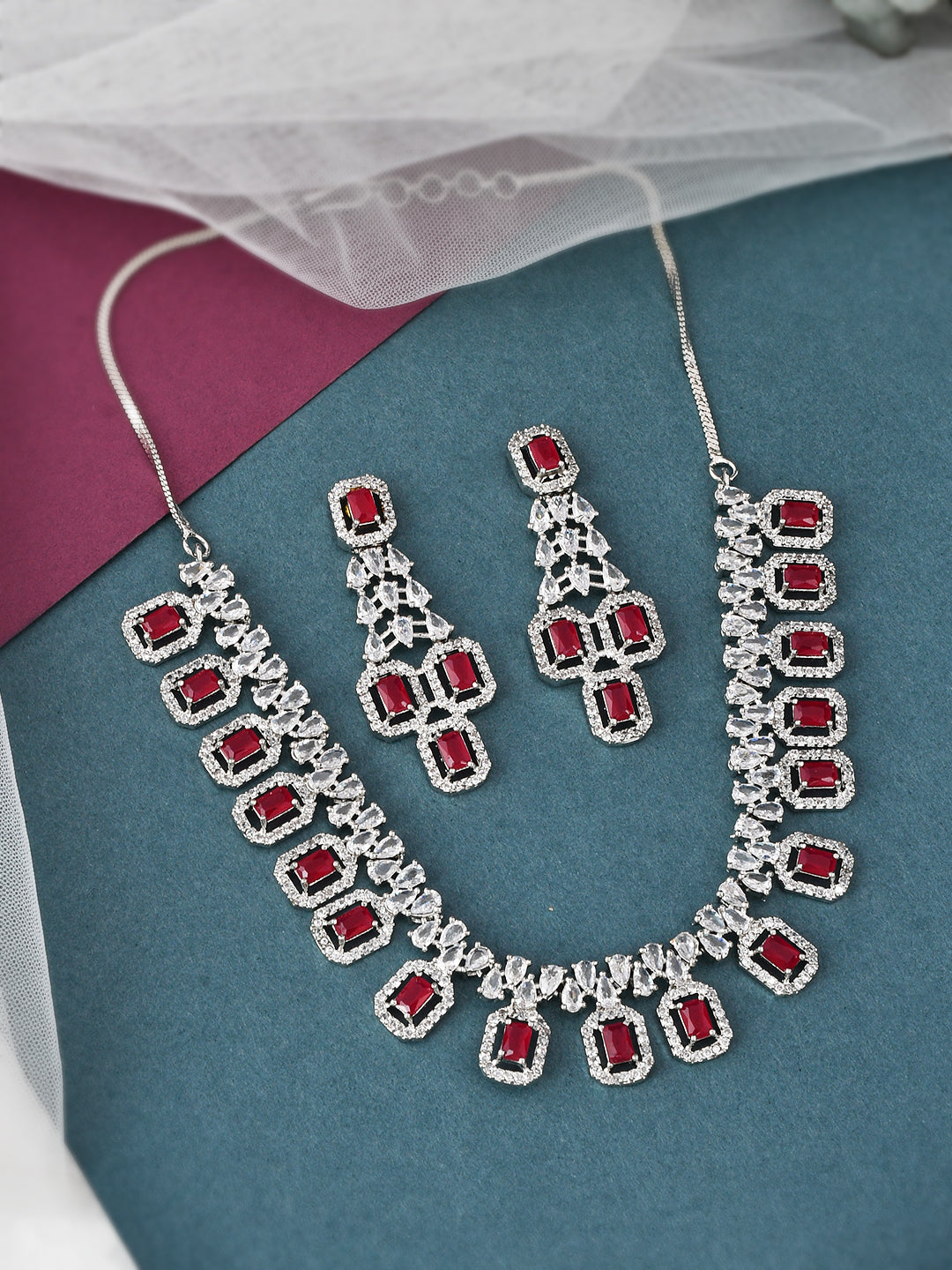 American Diamond Traditional Jewellery Set