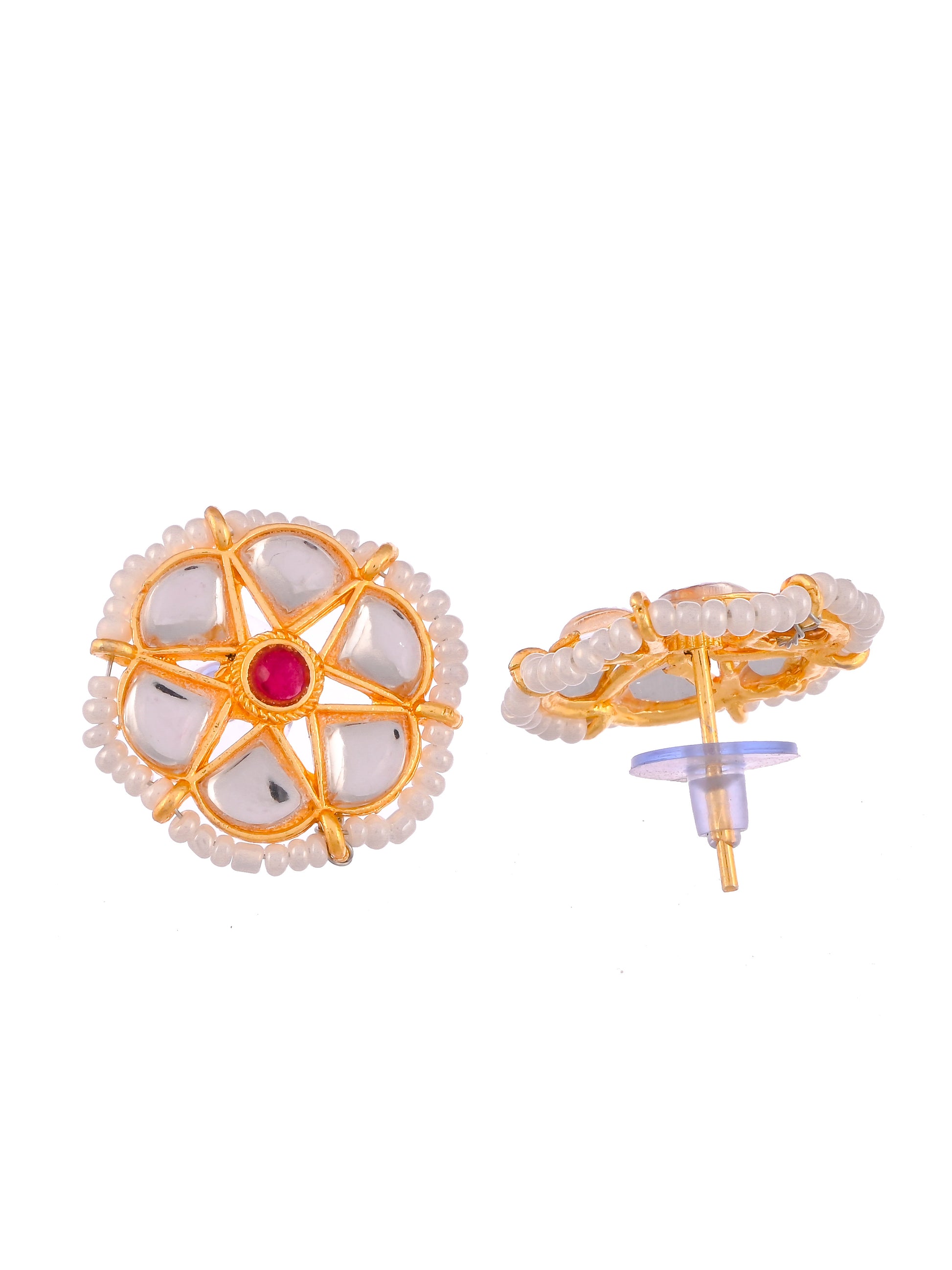 Women Gold Plated Kundan Bead Choker Jewellery set