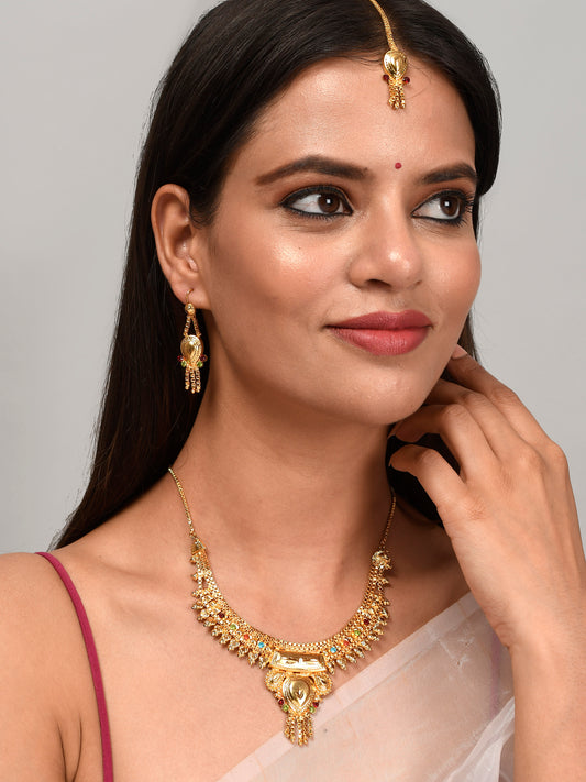 Gold Plated & Gold Toned Temple Jewellery Sets for Women Online
