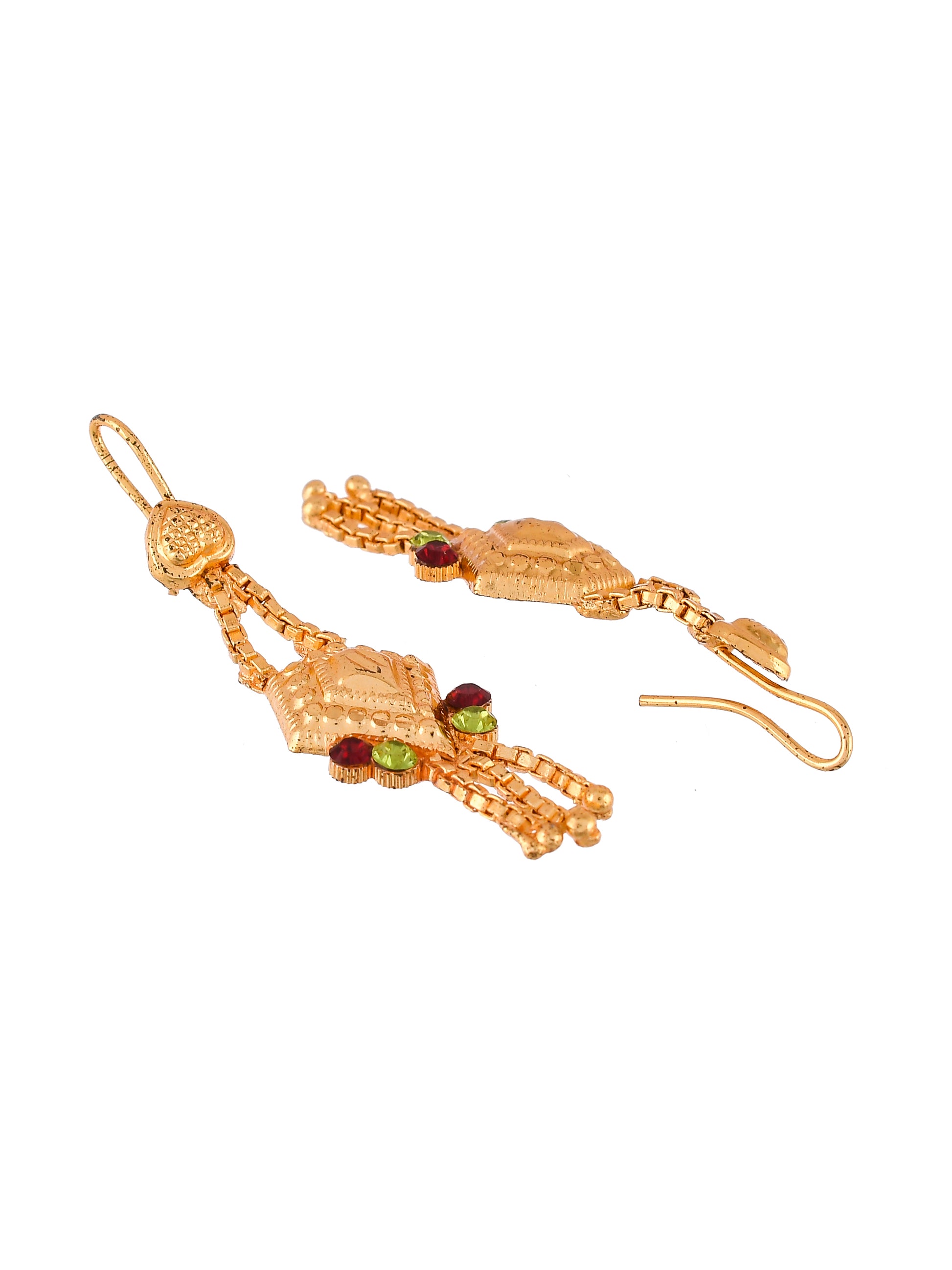 Gold Plated Stone Stubbed Karnataka Jewllery Set