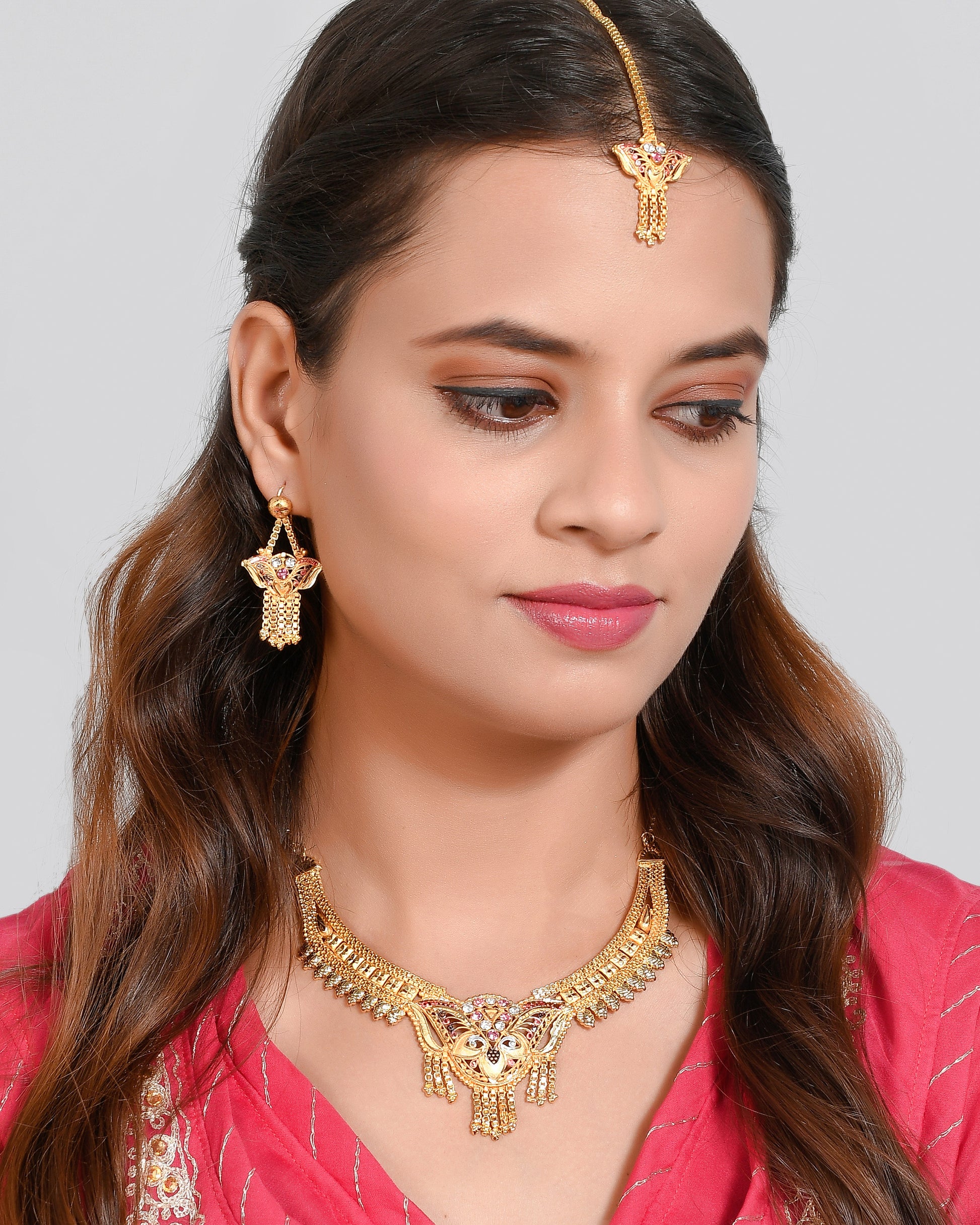 Purva Traditional Jewellery Set With Maangtika for Women Online