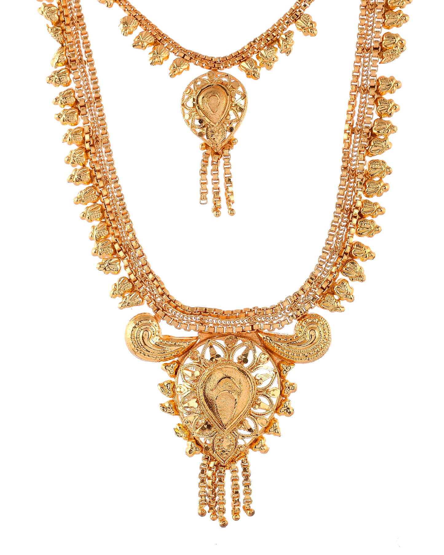 Gold Plated Double Layer Bridal Jewellery Set