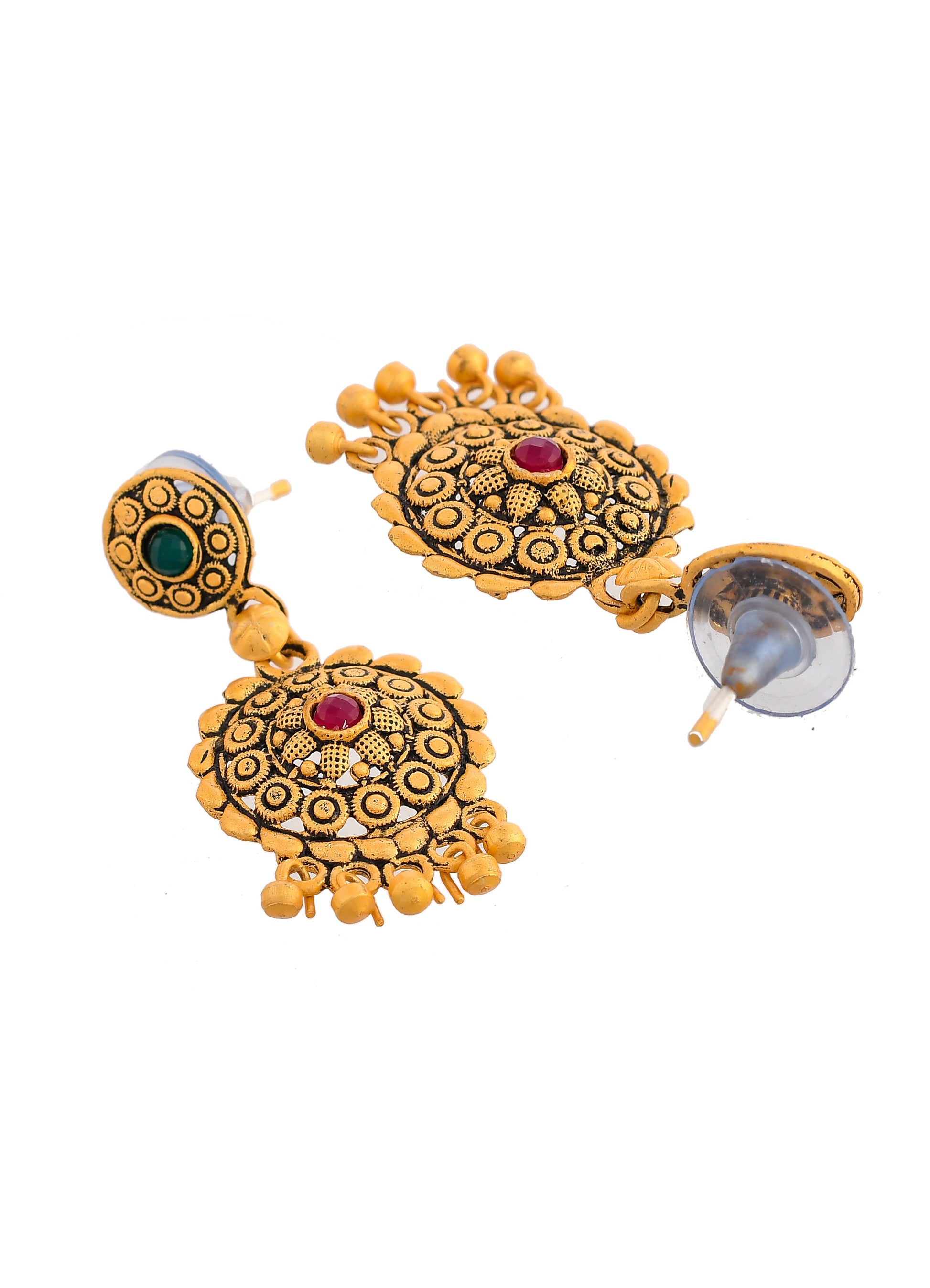 Gold Plated Oxidised South Indian Jewellery Set