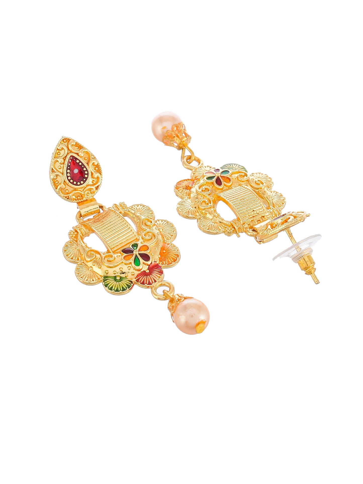 Gold plated Peacock Jewelry set
