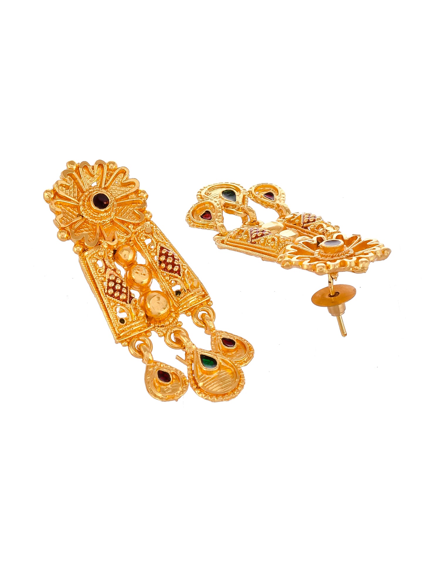Gold Plated Jadau Jewelry Set