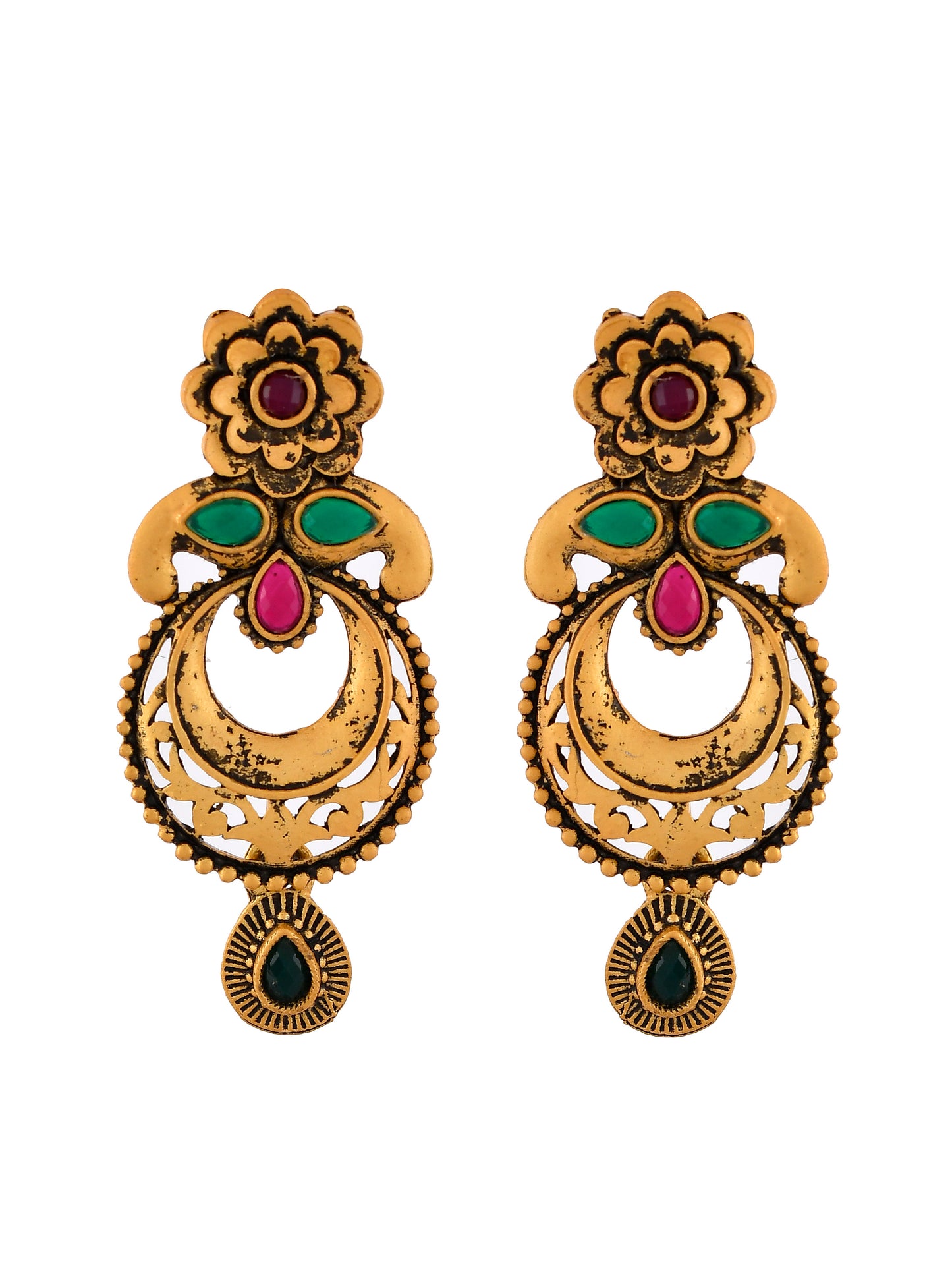 Gold Plated Brass Temple Jewelery Set