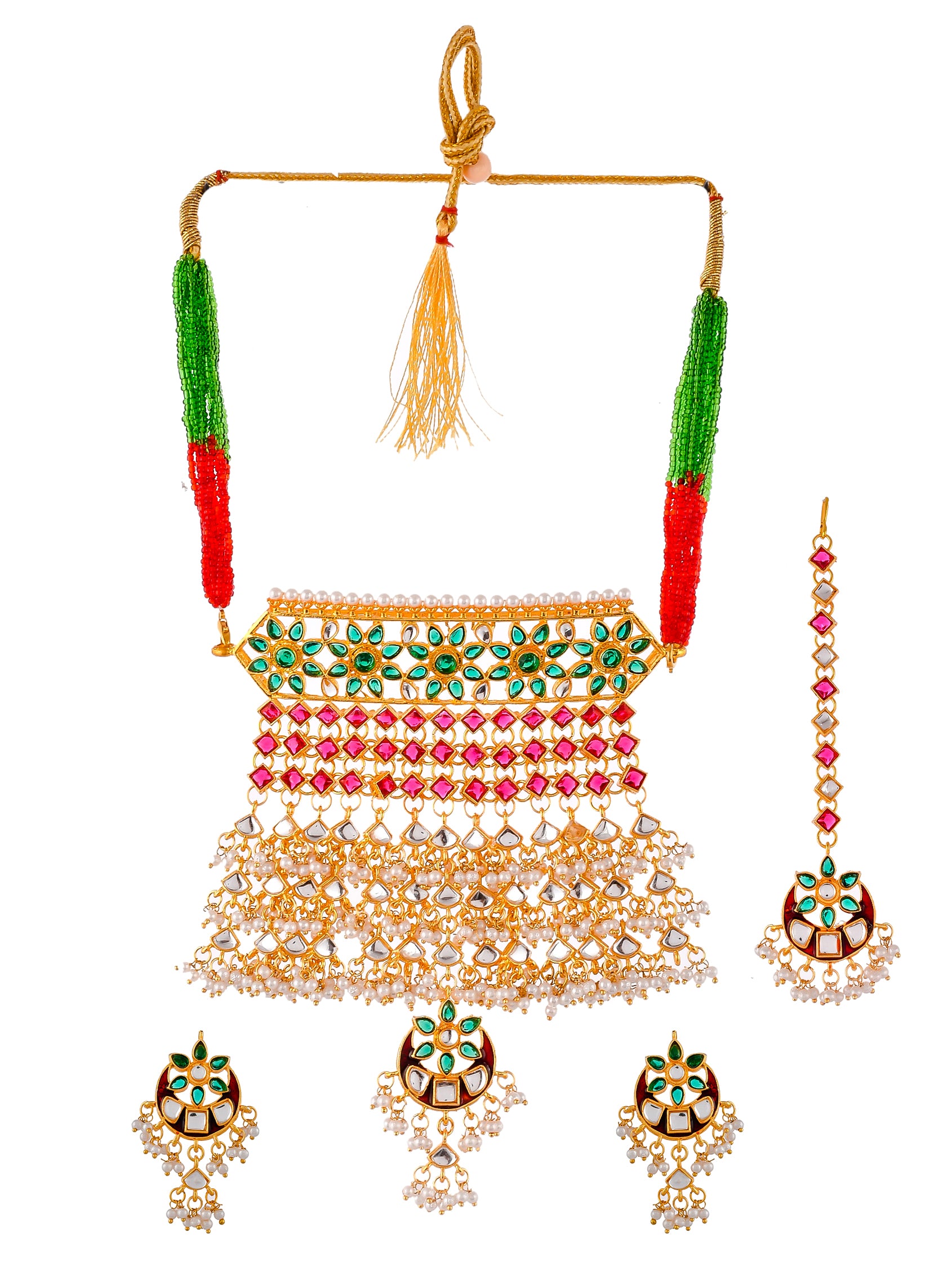 Buy Traditional Rajputi Kundan Choker Bridal Jewellery Sets for