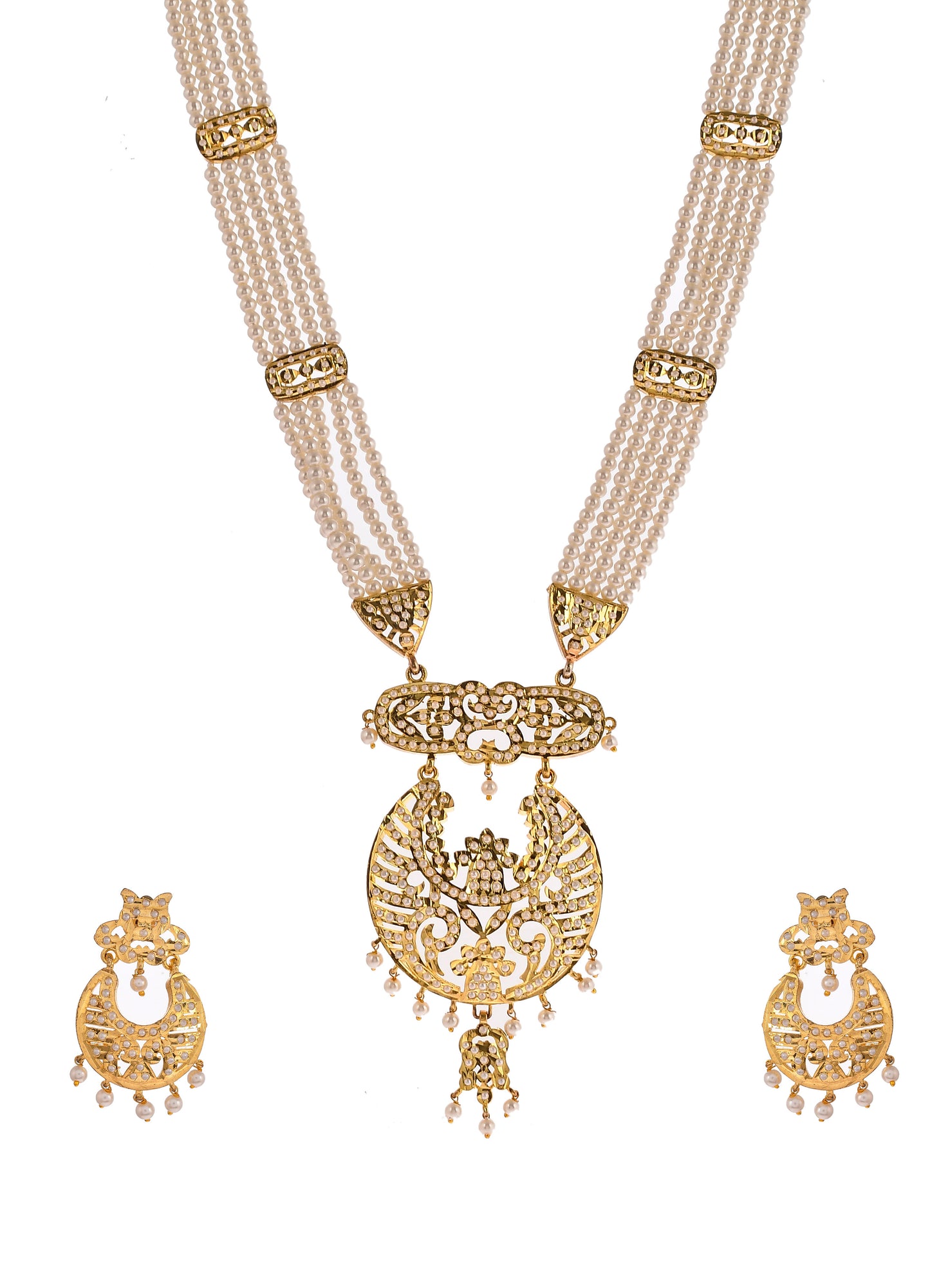 Gold Plated Traditional Layered Jewellery Set