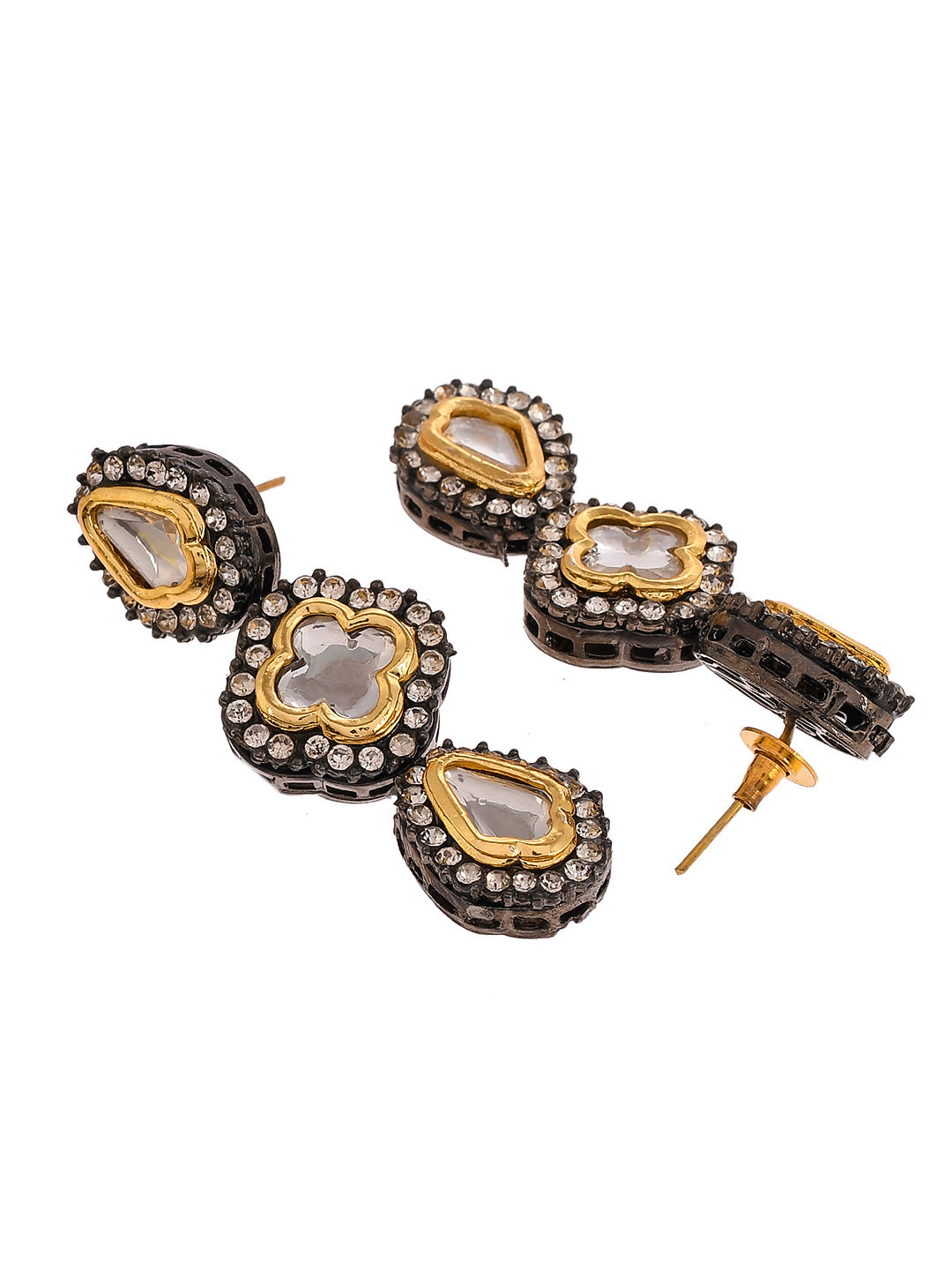 Silver Plated Kundan Long Jewellery Set