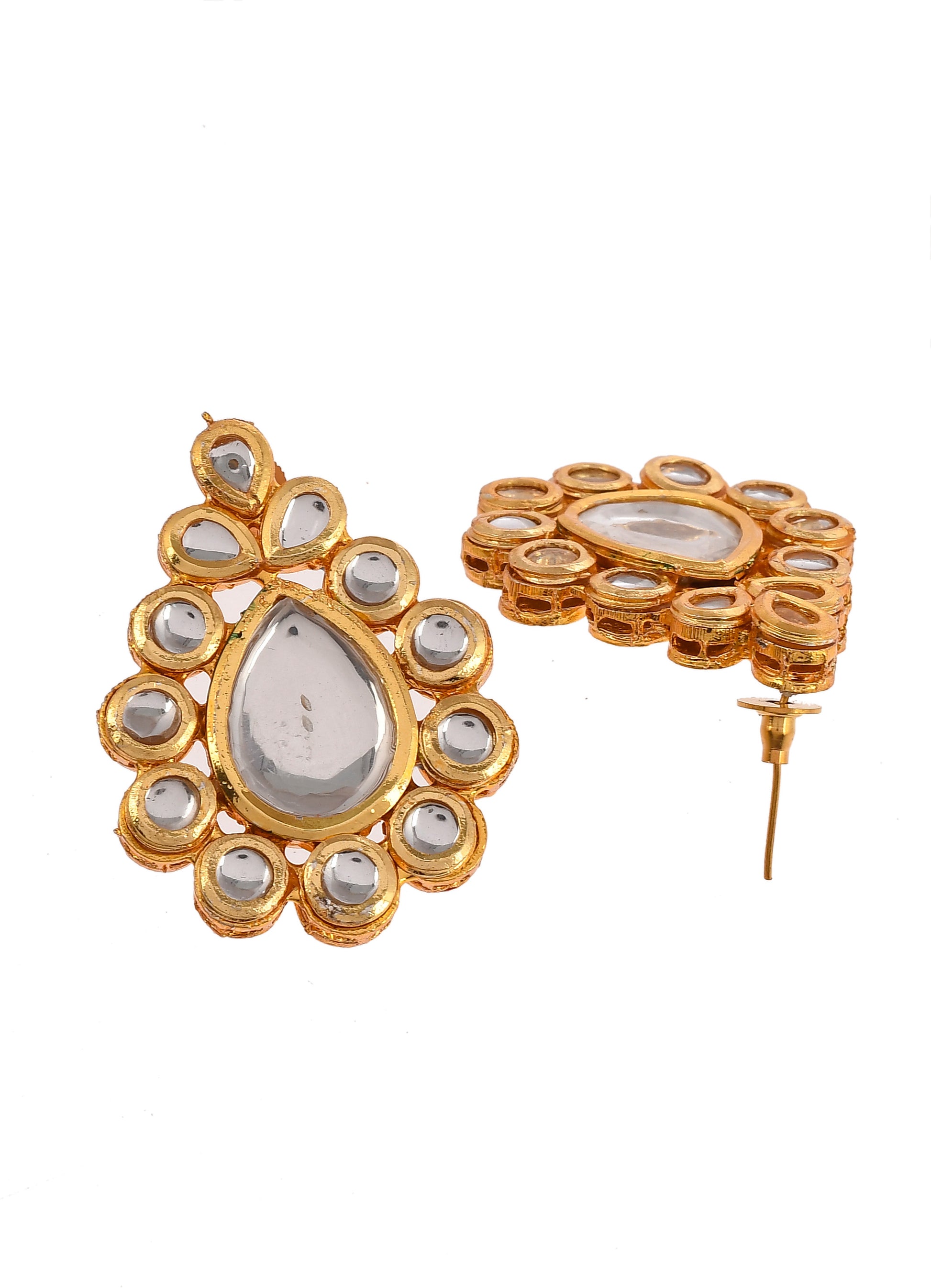 Gold Plated Heavy Kundan Jewellery Set