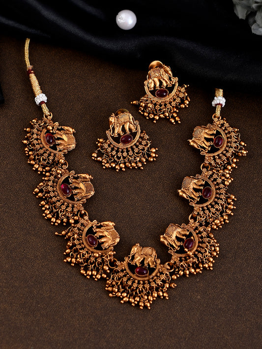 Gold Plated Ethnic Jewellery Set