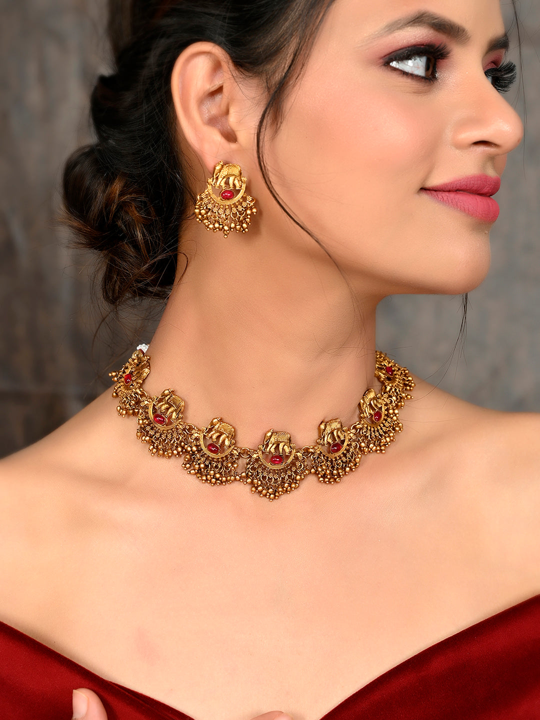 Gold Plated Ethnic Temple Jewellery Sets for Women Online