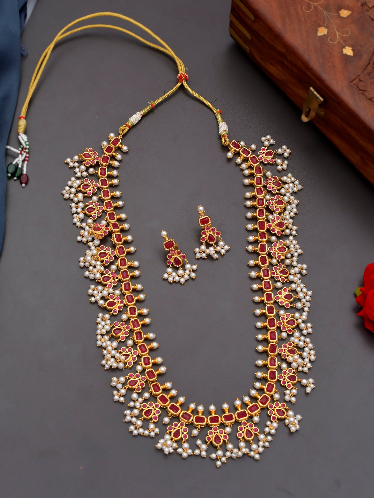 South Indian Kassumala Temple Jewellery Set