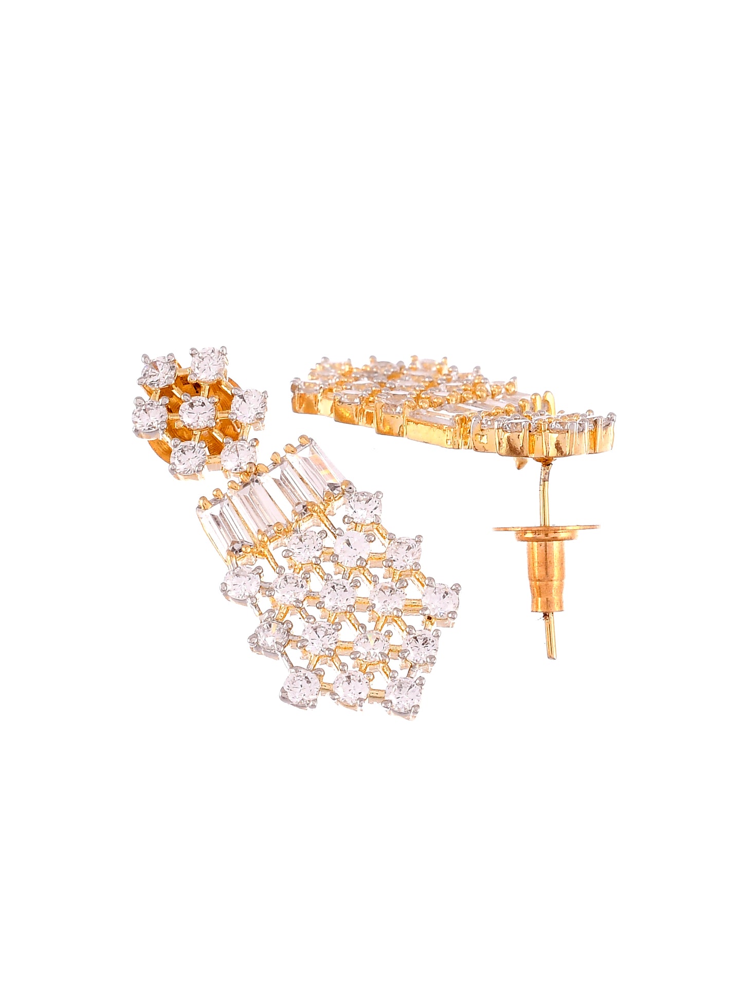 American Diamond Baguette Jewellery Set