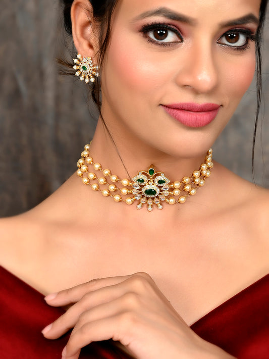 Gold Plated Pearl Kundan Choker Jewellery Sets for Women Online