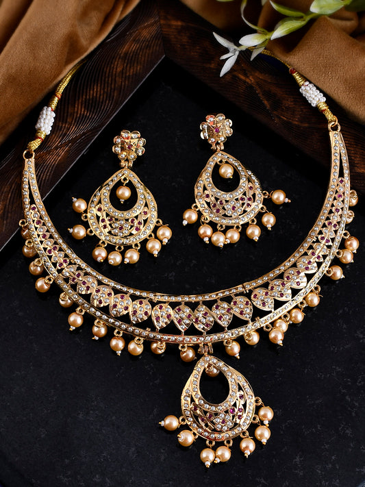 Gold Plated American Diamond Hasli Jewellery Sets for Women Online