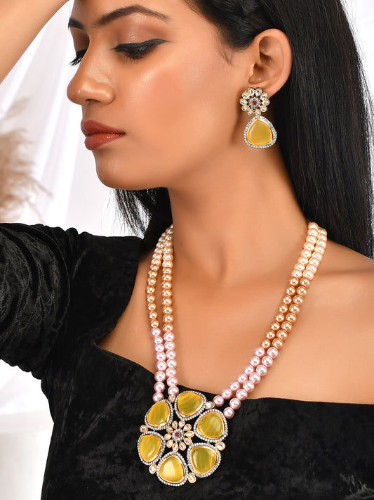 Pearl Ranihaar Kundan Necklace Set for Women Online