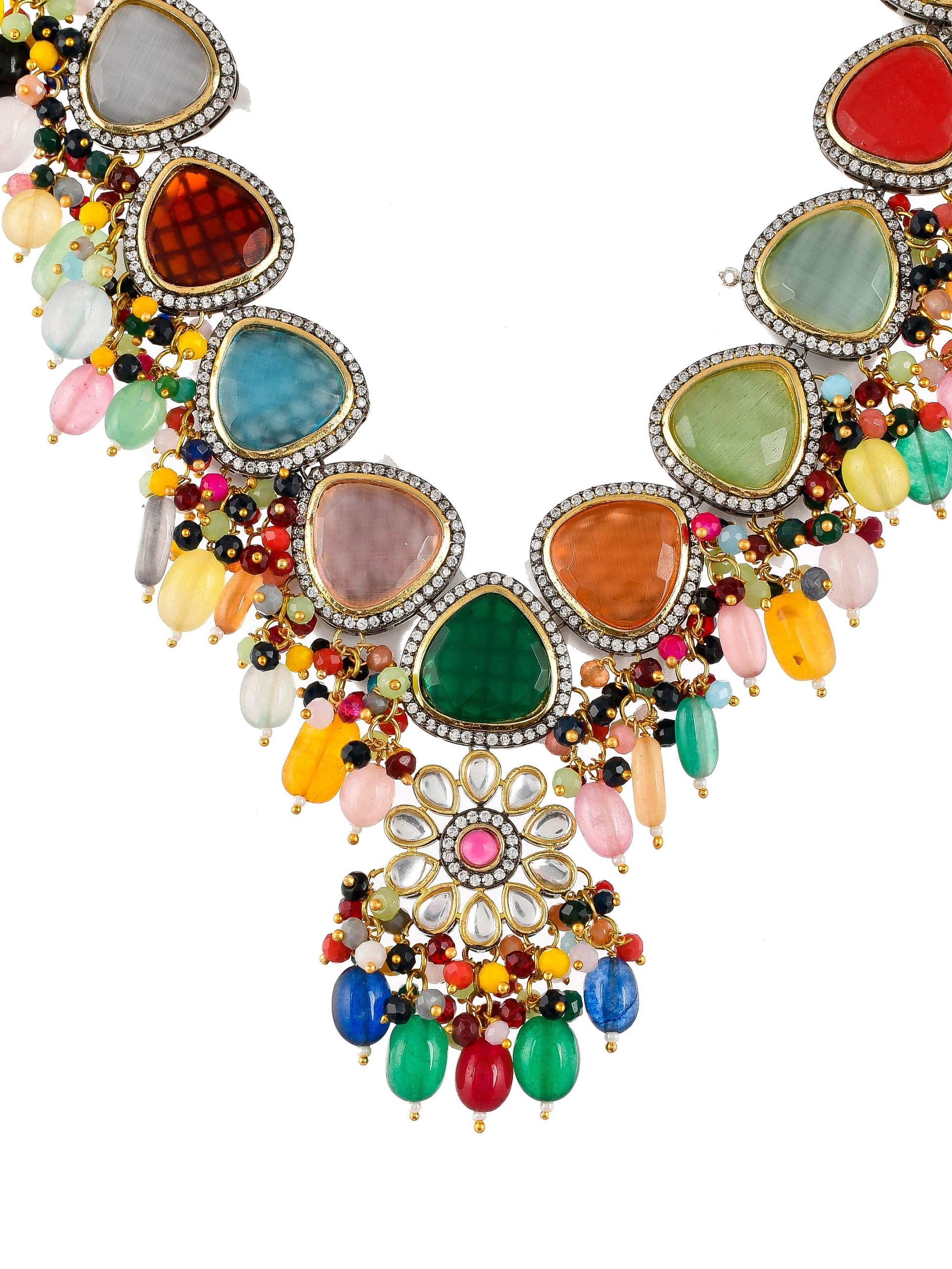 Jadau Multicolor Jewellery Set