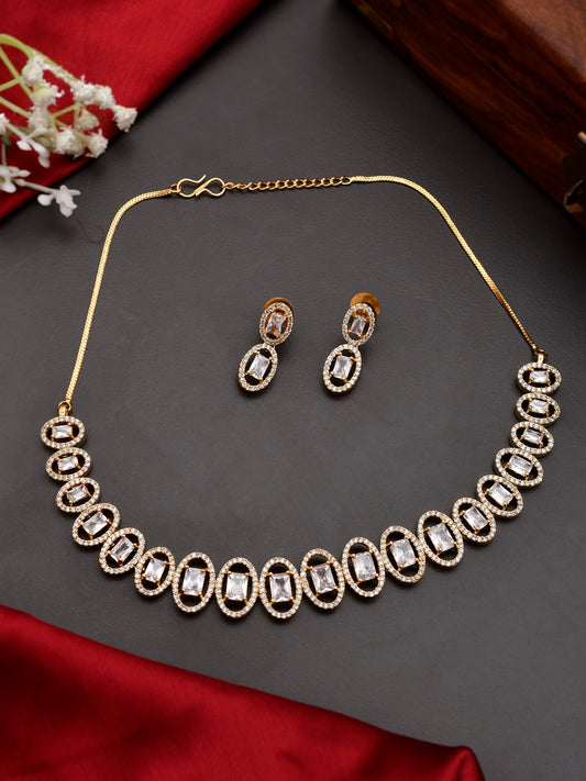 Gold Plated Ad Stone Jewellery Sets for Women Online