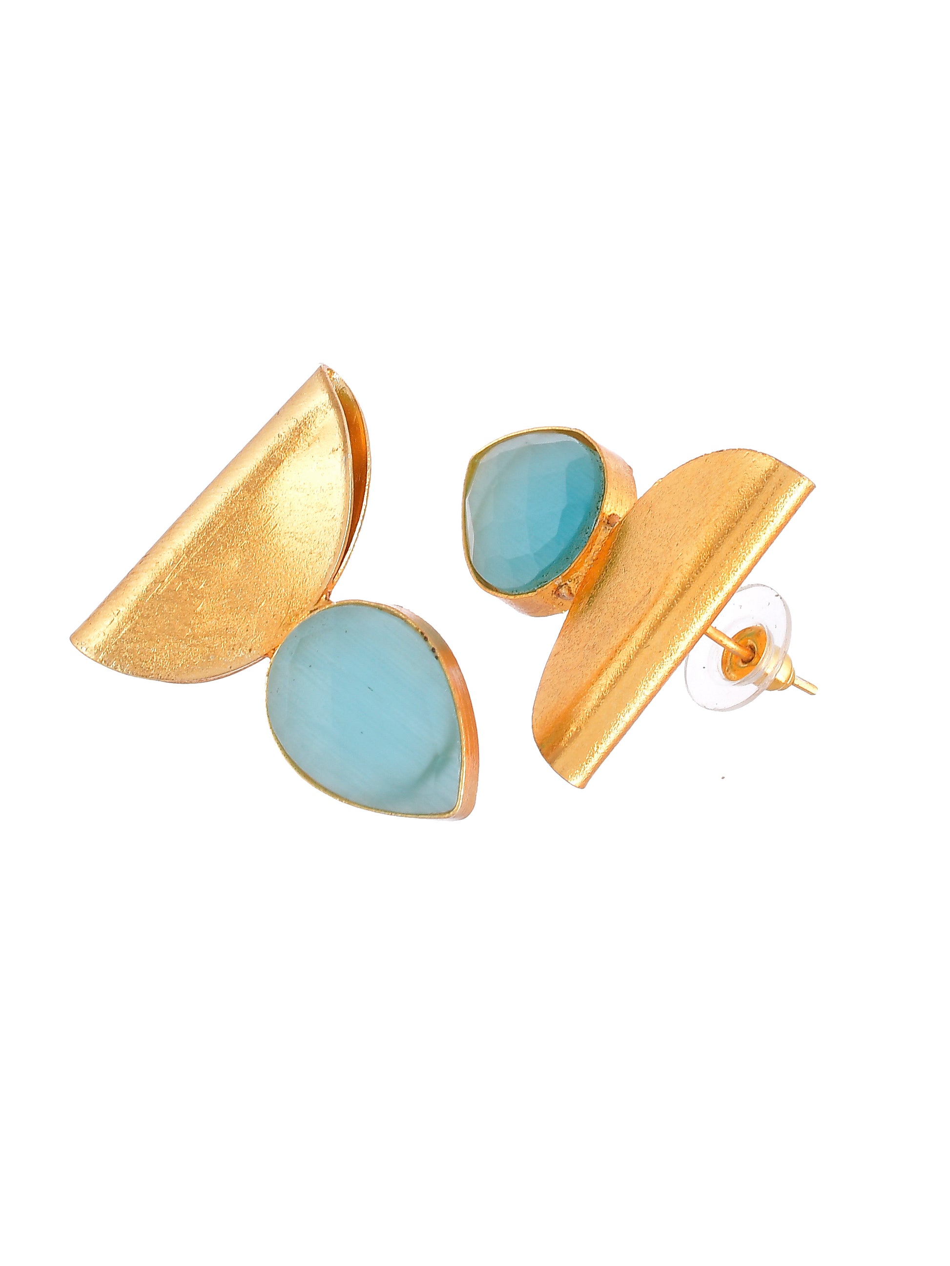 Designer Renpet Gold Plated Blue Stone jewellery Set