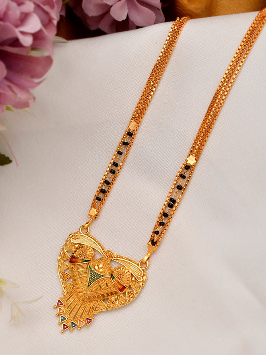 Ramsita Mongalsutra Black Beads Gold Plated Mangalsutra for Women Online