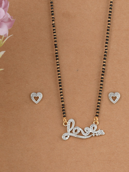 Love Pendant Heart Studs Earrings Mangalsutra Necklaces for Women Online