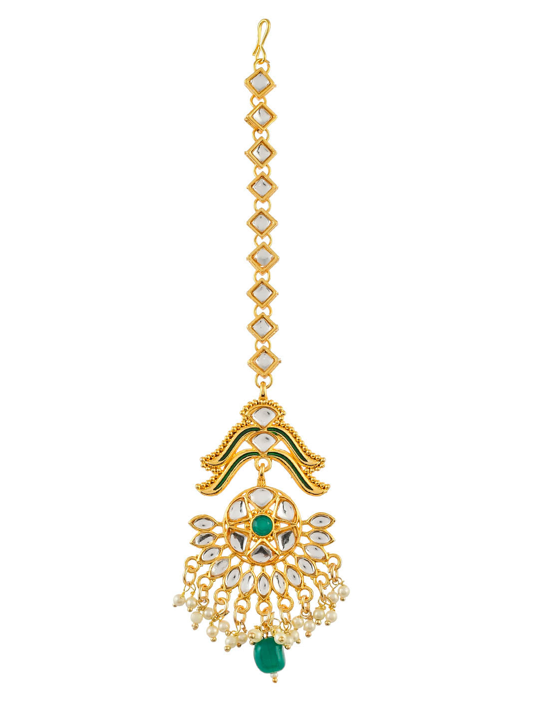 Gold Plated Kundan Traditional Maangtika