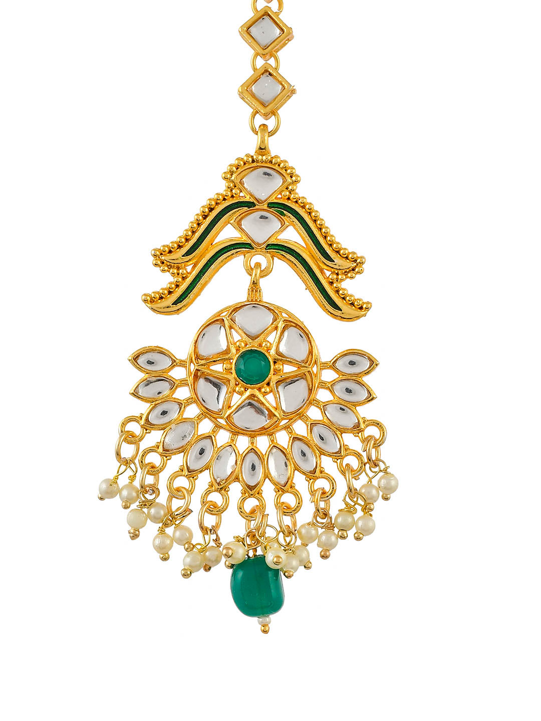 Gold Plated Kundan Traditional Maangtika