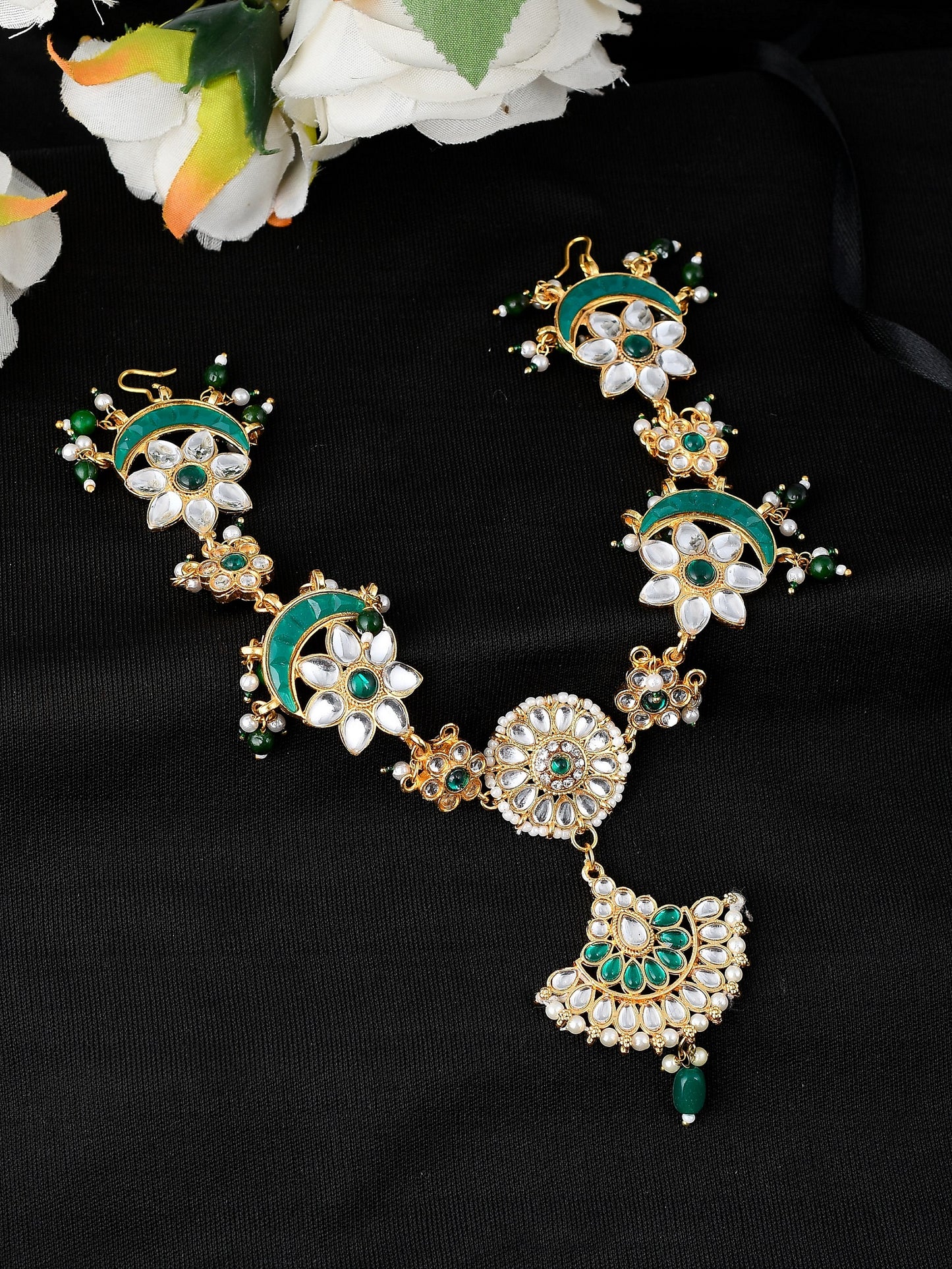 Traditional Kundan Mathapatti With Mangtikka for Women Online