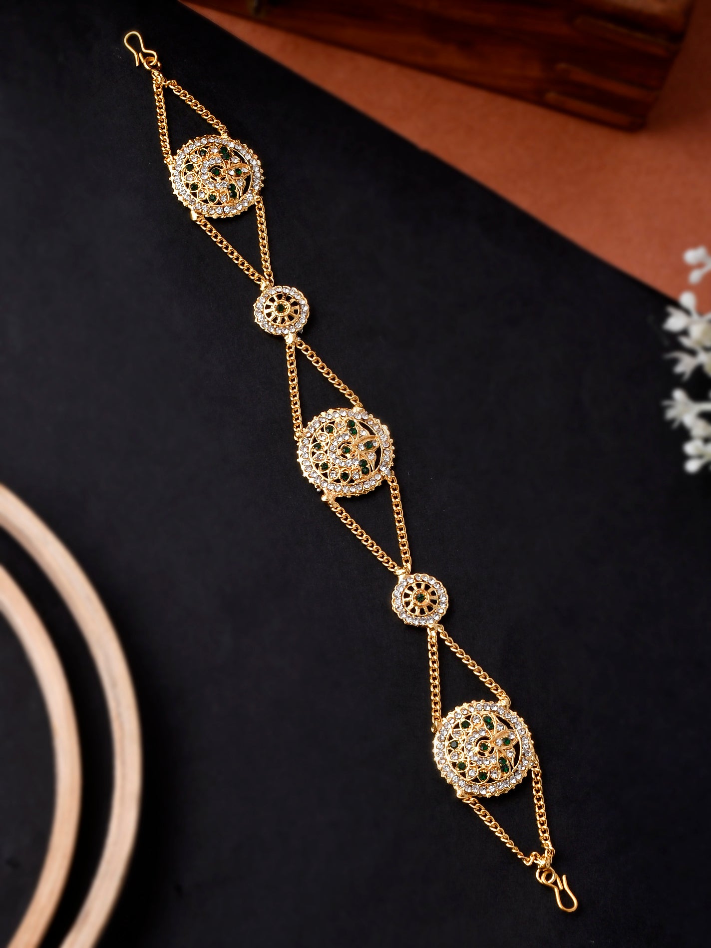 Gold Plated Traditional Headchain Hairband for Women Online