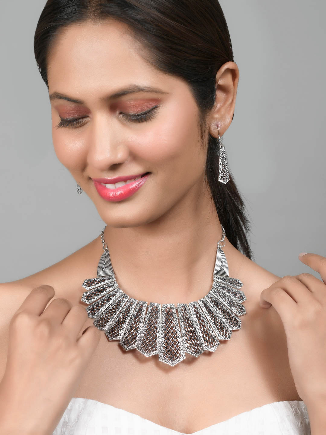 Oxidised Silver Plated Jewellery Sets for Women Online