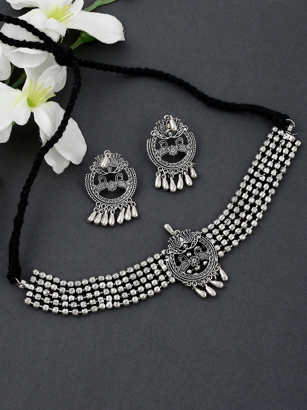Oxidized Silver Plated Handcrafted Jewellery Set