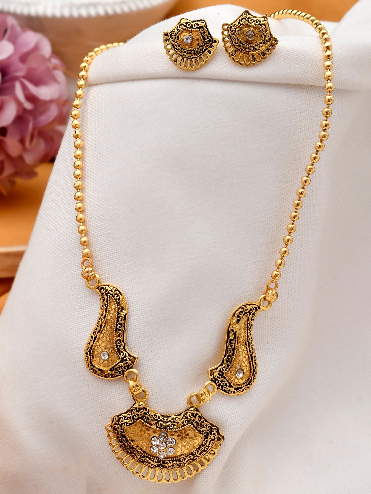 Oxidised Gold Tone Hansa Jewellery Sets for Women Online
