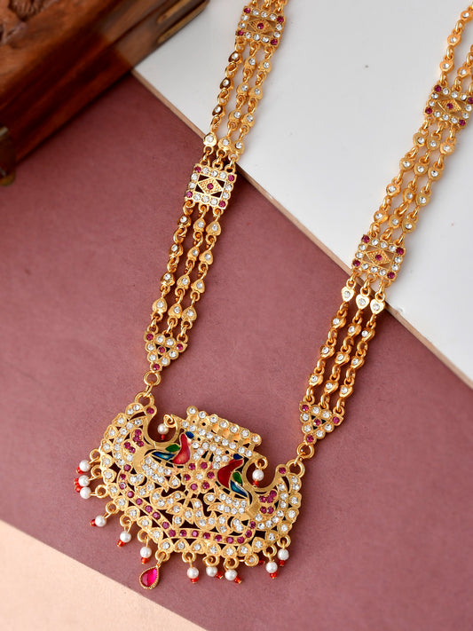 Gold Plated Wedding Cz Heavy Necklaces for Women Online