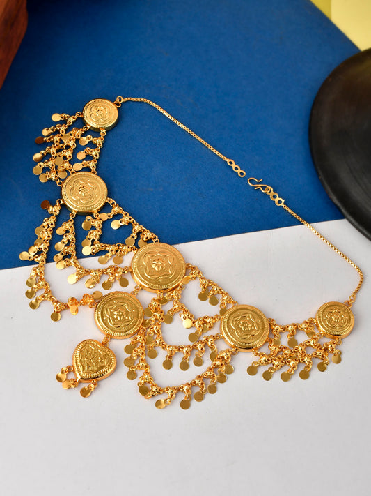 Gold Plated Coins Layered Gold Plated Necklaces for Women Online