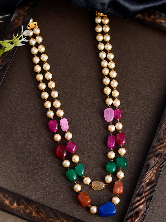 Gold Plated Multi Layer Unisex Necklace