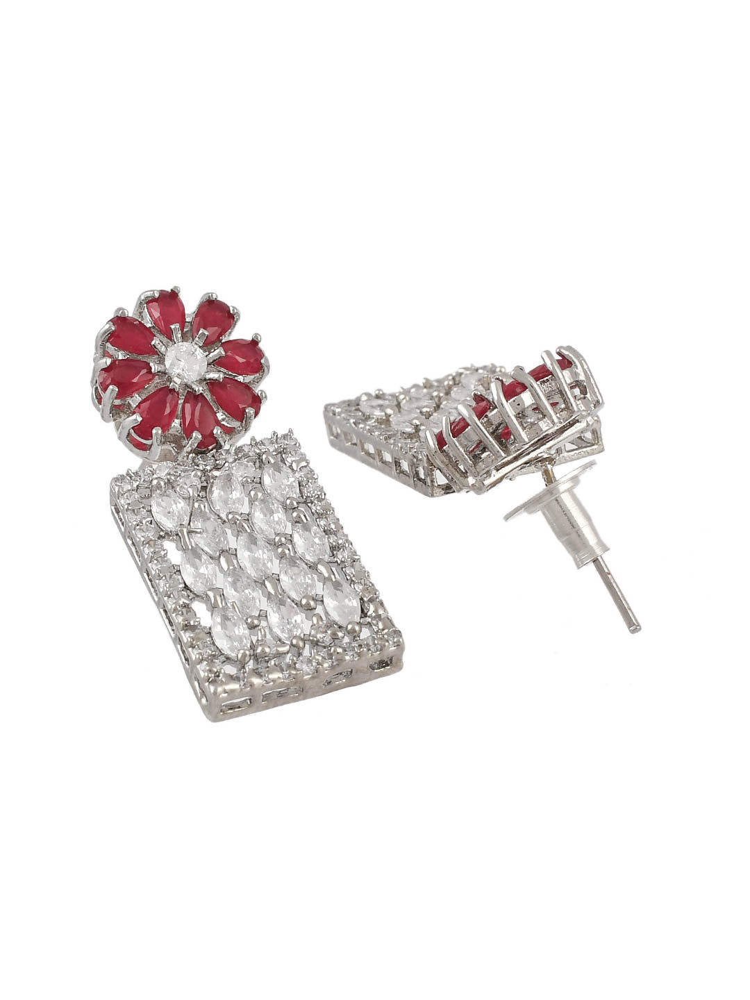 American Diamond Red Onyx Choker Jewellery Set