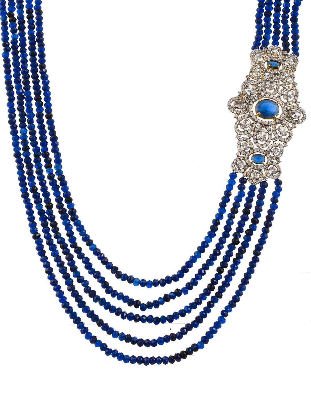 Sapphire Blue Ad Long Jewellery Set