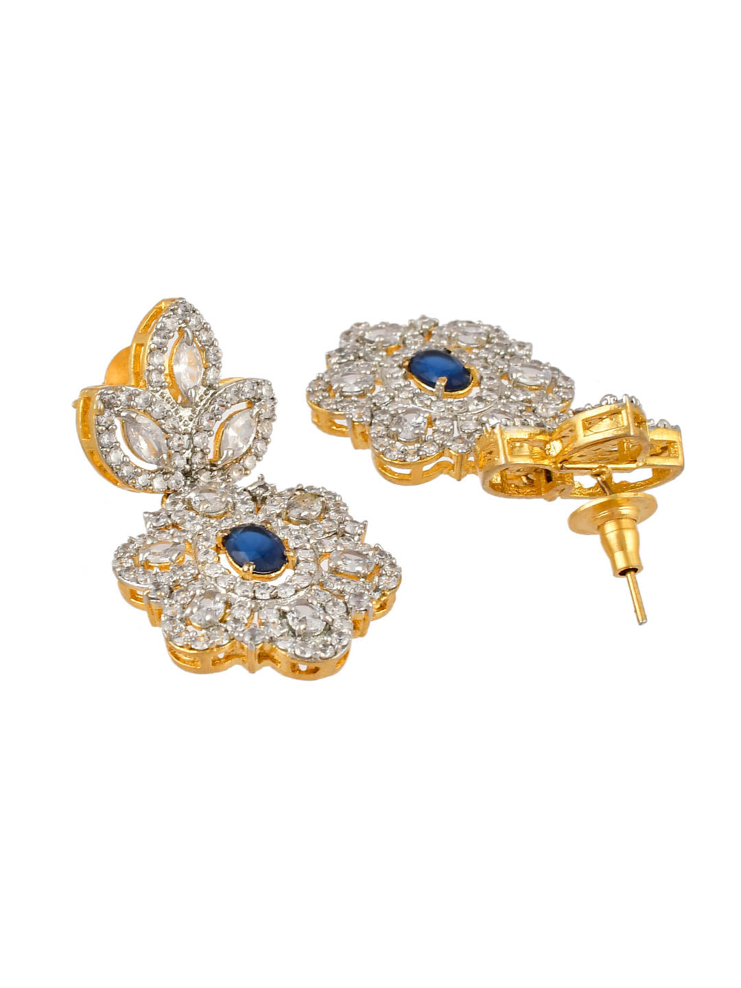 Sapphire Blue Ad Long Jewellery Set