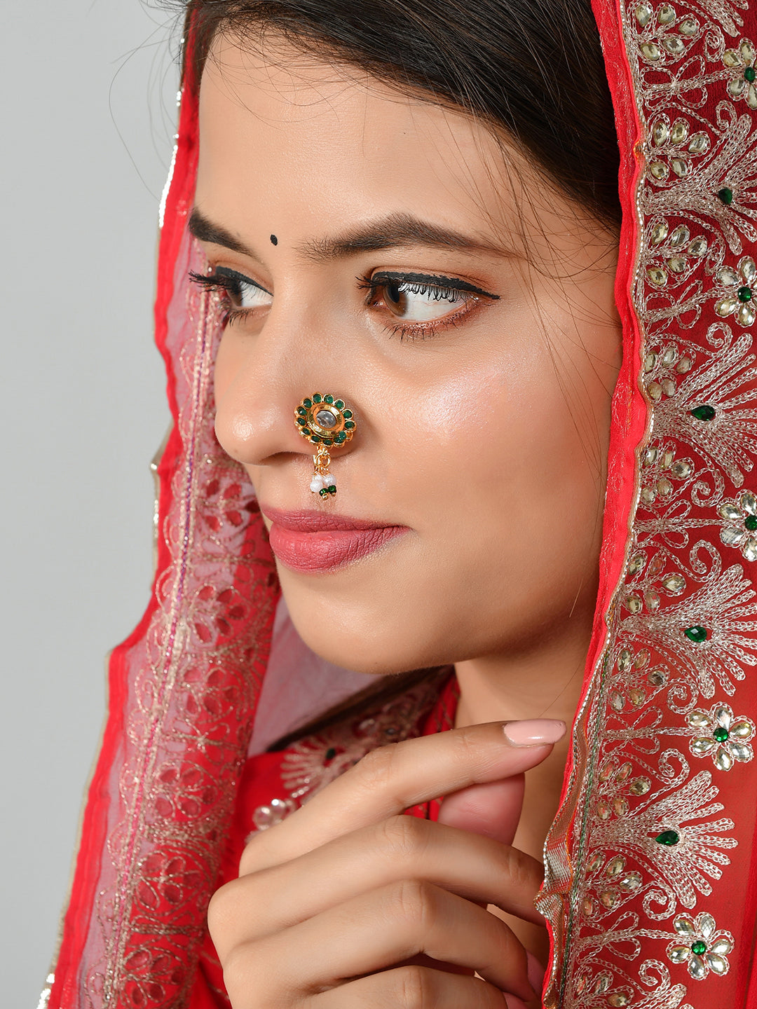 Indian Nose Ring Gold Nose Piercing Emerald Nose Stud Indian - Etsy | Nose  ring jewelry, Nose jewelry, Indian nose ring