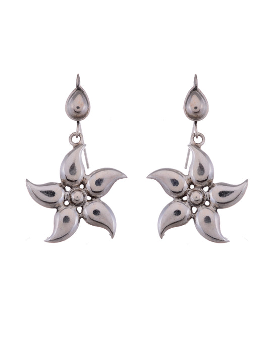 925 Sterling Silver Floral Drop Earrings for Women Online