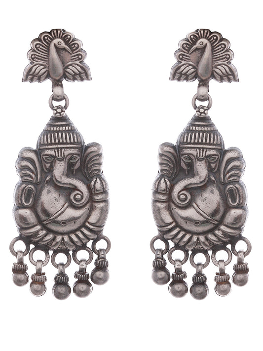 Sterling Silver Ganesha Earrings